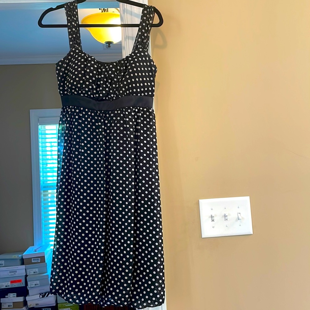 Black Polka dot 1” strap dress